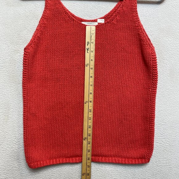 Lucky Brand Knit Cami Womens M Coral Sleeveless Cable Top - Picture 2 of 5